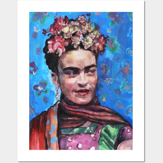 Frida Kahlo portrait - 3. Wall Art by FanitsaArt